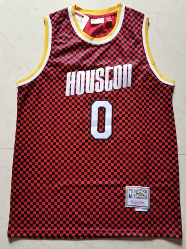 NBA 0 Westbrook Rockets Checkerboard Maillot